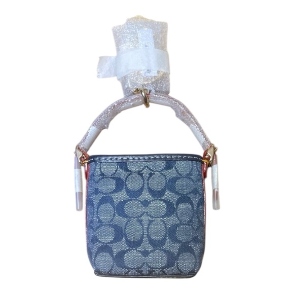 Coach Mini Val Duffle BAG CHARM in Signature Chambray - Picture 3 of 4